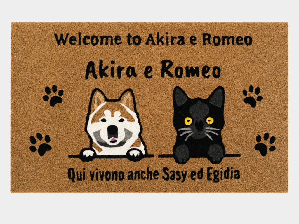 Zerbino fuori porta con animali domestici